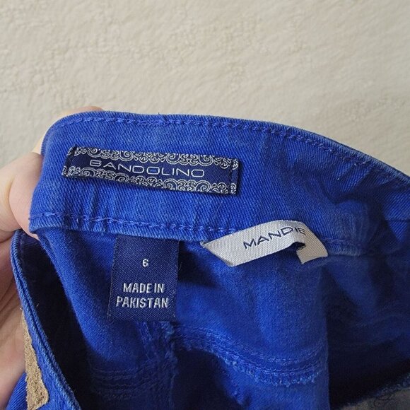 Bandolino Jeans Womens 6 Straight Leg Blue Midrise Stretch Cotton Spandex 30X27 - Picture 5 of 9